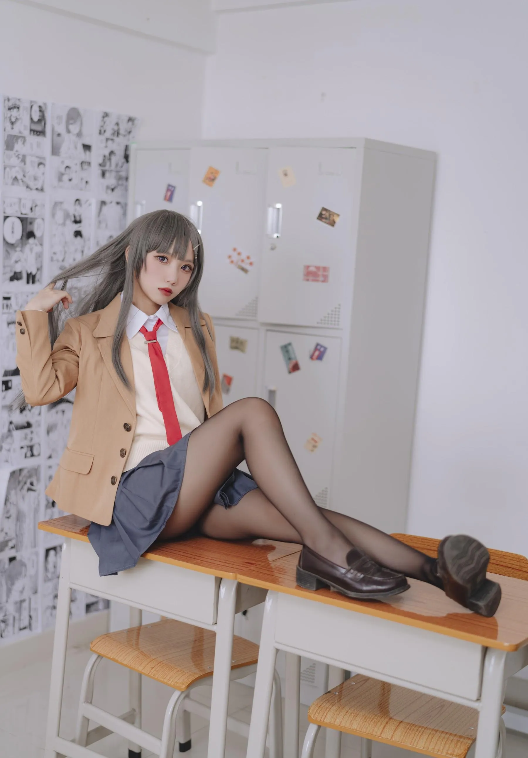 果咩酱w – NO.43 麻衣校服 [31P]插图7